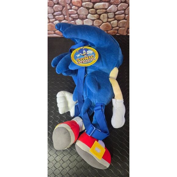 Sonic the Hedgehog Plush Backpack 18" Figure Stuffed Doll Jumbo Sega New #A95 - Picture 4 of 4
